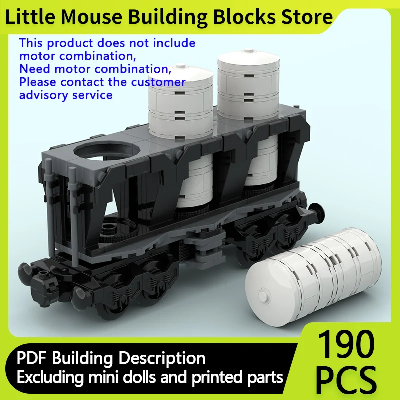 

Набор для сборки модульной железной дороги City Car Model MOC: Тройной вагон-цистерна. Технологичный подарок для детей на праздники.