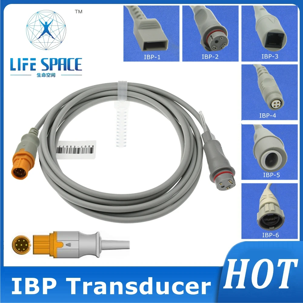 

Кабель IBP для датчиков давления Utah BD Abbott, B.Braun, Edward, Siemens, D.Rager