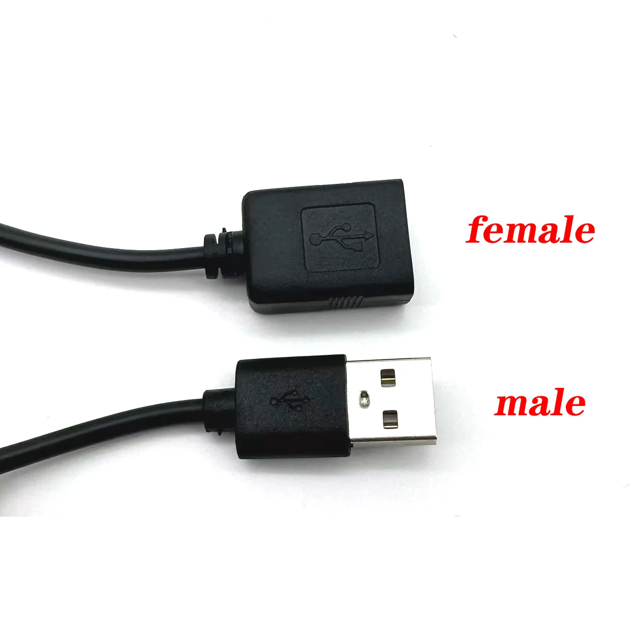 10pcs USB male and female extension cable 2pin4pin durable and long-lasting black USB male and female data cable extension cable