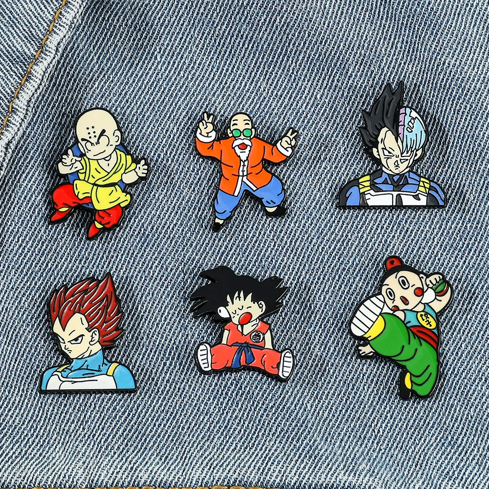 

Dragon Ball Anime Enamel Pins Goku And Super Saiyan Lapel Badges for Backpacks Cute Brooches for Women Metal Fashion Jewelry