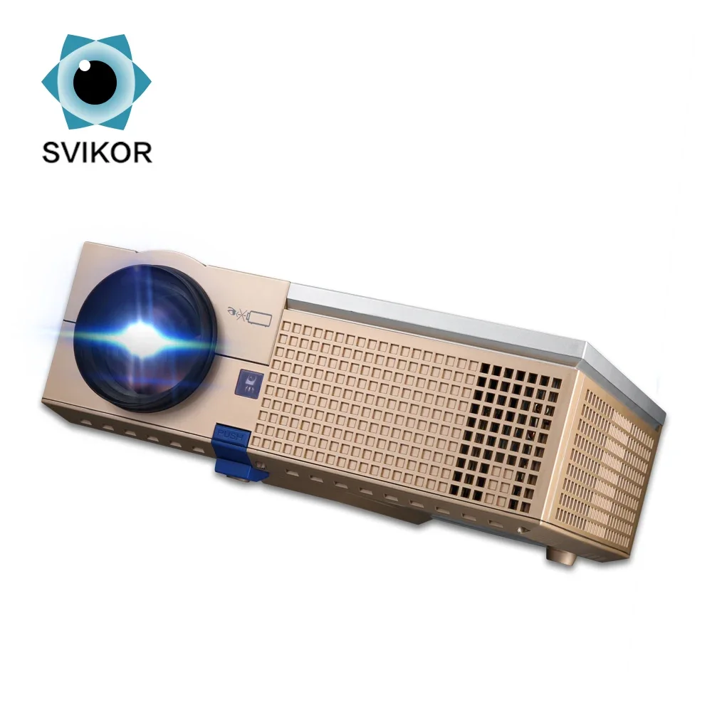 OEM High Lumens Cheap Led Film Mini Projector 1024*768 With Android wireless/wired mirroring 720P Full HD