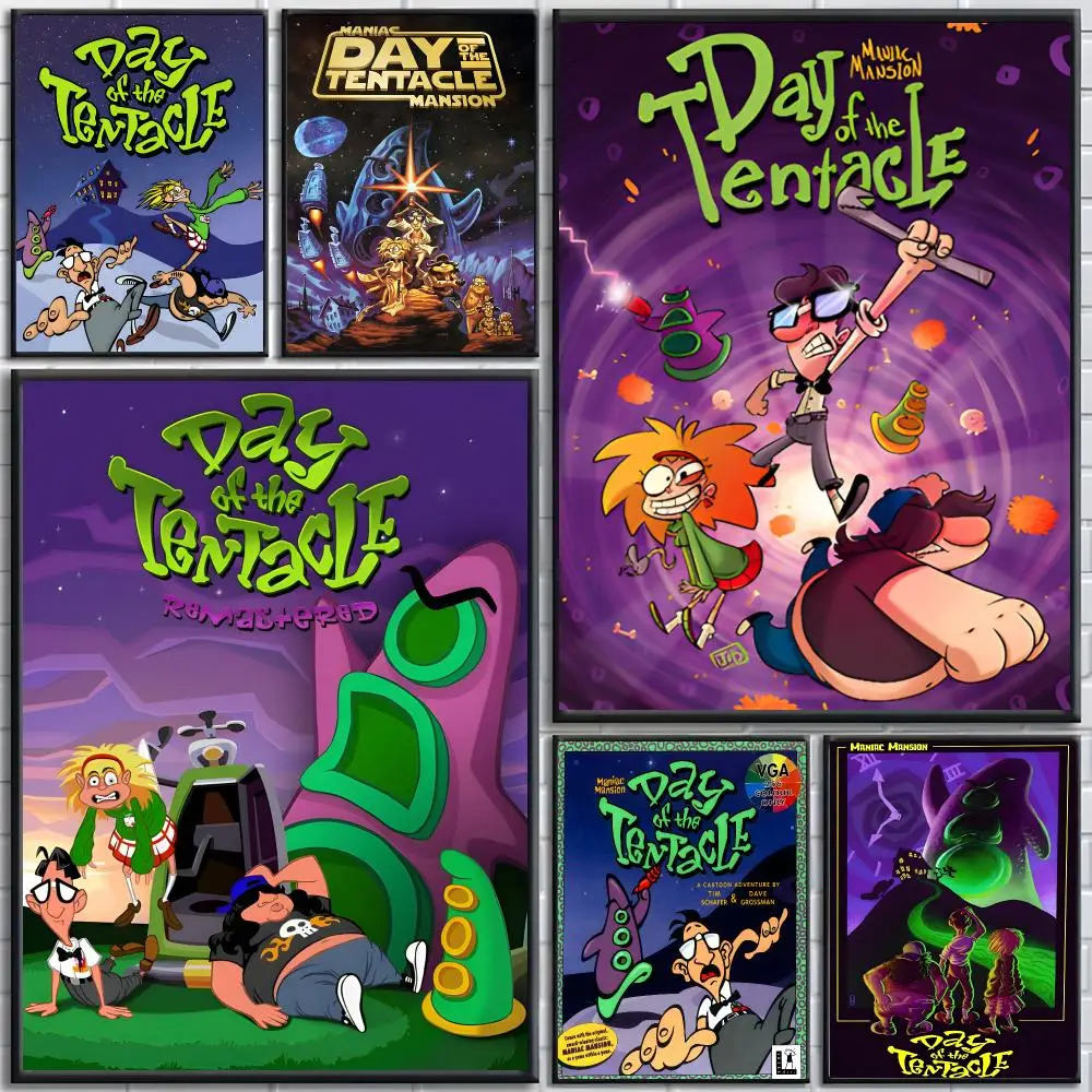 Game Day of the Tentacle Poster posters for bedrooms and living rooms—high-definition cartoon movie-themed wall art.