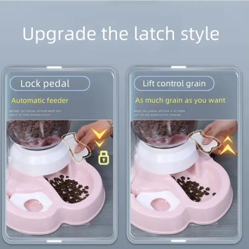 Pop 2.2L Food Storage 650ML Water Storage Pet Automatically Feeder Bowl 2 In 1 Dog And Cat Food Water Feeder