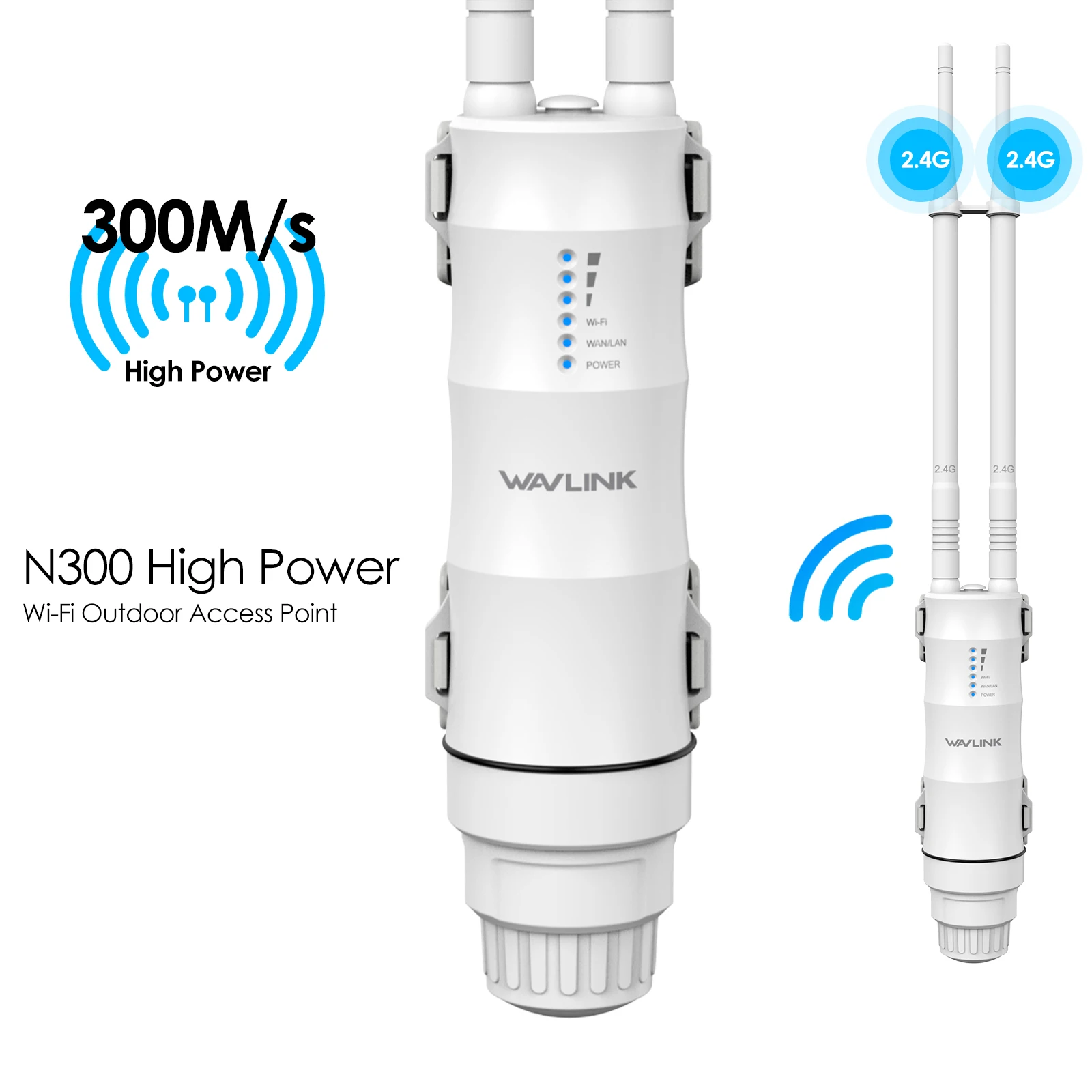 High Power 300Mbps Wireless Wifi Repeater Outdoor 2.4G Wireless Wifi Router /Long Range Extender POE High Gain Antennas