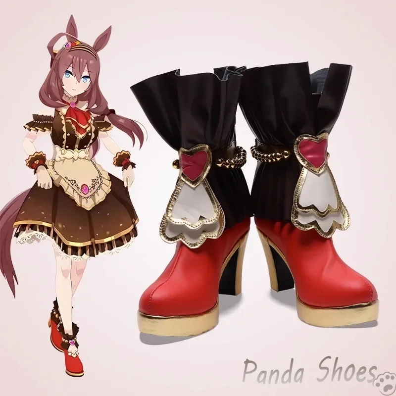 

Umamusume Pretty Derby Mihono Bourbon Cosplay Shoes Anime Game Cos Boots Cosplay Costume Prop Shoes for Con Halloween Party