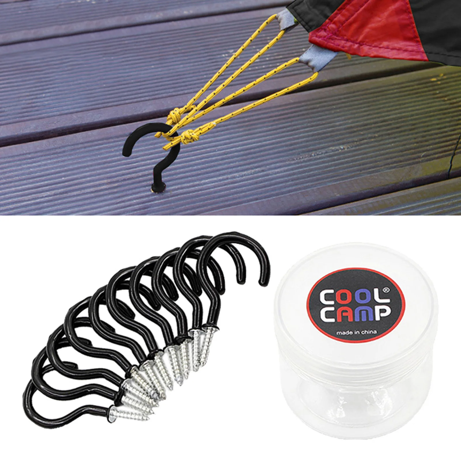 

10 Stakes with Hook Camping Tent Canopies Ground Pin Stake Nail