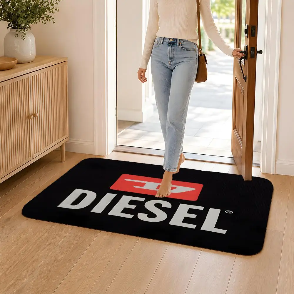FISHION D-DIESELES Floor Mat Flannel Rug Non Slip Absorbent Soft Washable For Entryway Hallway Bathroom Kitchen Decor