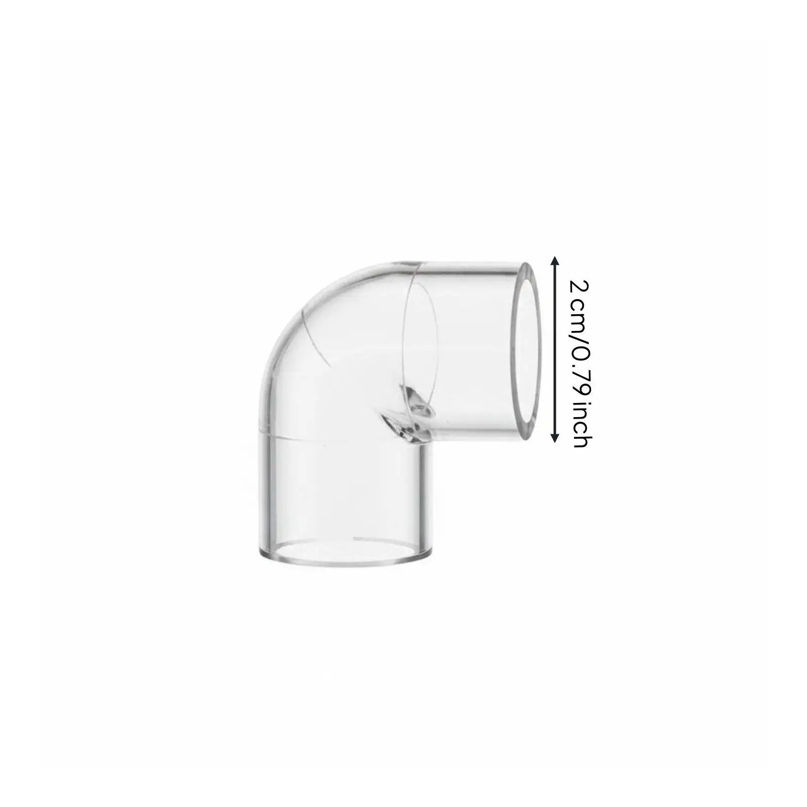 Transparent Aquarium Elbow Pipe Joint High-visibility Acrylic Modular Plumbing Accessory for Tank Water Circulation - view 5