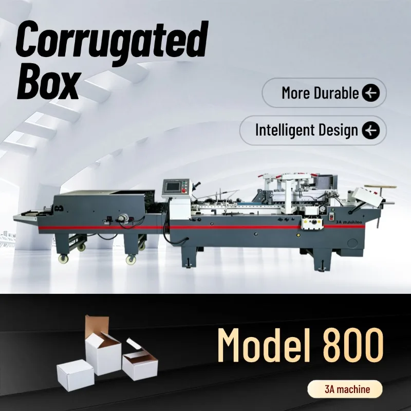 Smooth Operation 3A 800A-2 Box Folder Gluing Machine for Small to Medium Print & Packaging Plants