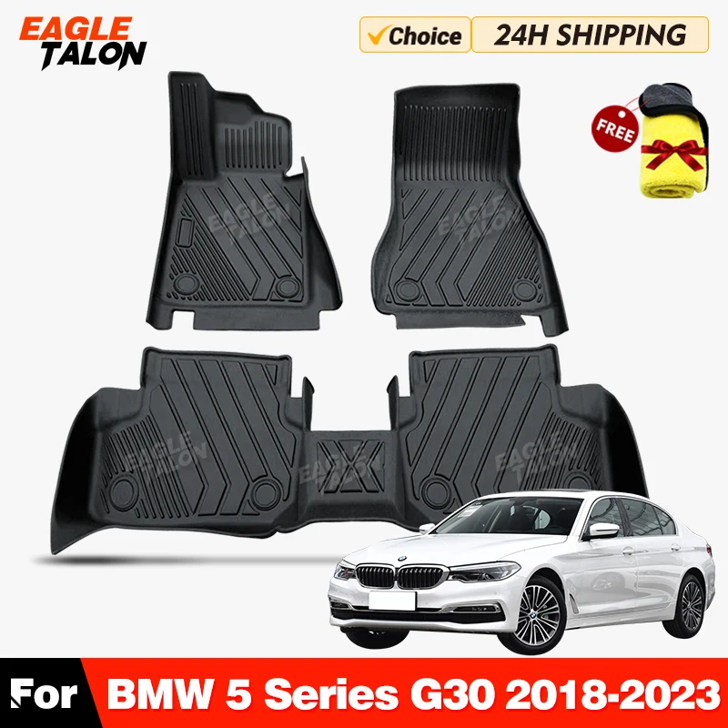 All-Weathr TPE Car Floor Mat For BMW 5 Series G30 2018-2023 2022 2021 2020 2019 Carpet Cover Interior Protector Accessories