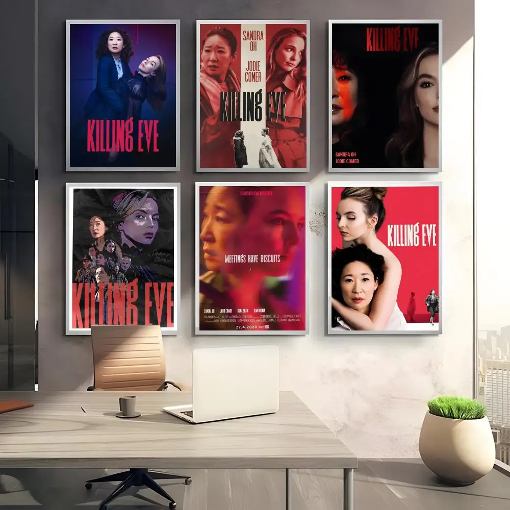 Movie s_Killing Eve-ww Poster Sticky Waterproof Coffee House Bar Room Wall Decor Gift