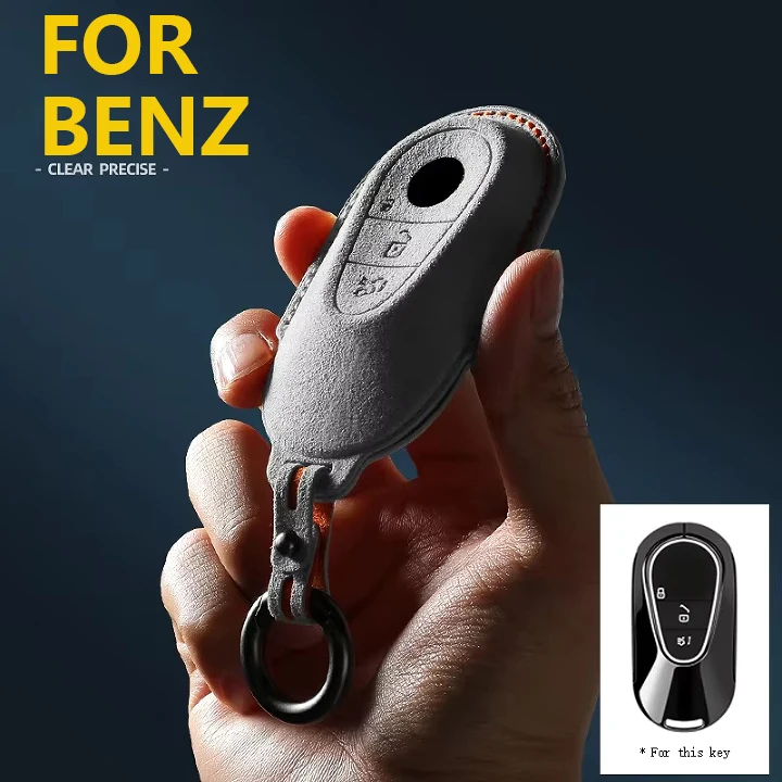 New Car Key Case Protectors for Mercedes Benz Glc 300L Glc 260L C260L C20 Class Suede Auto Suede Key Cover Premium Fashion