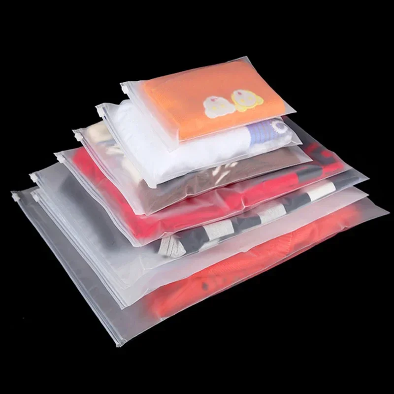 

20 pcs Wholesale Custom logo Frosted Plastic bag Clothes Zip Lock Self Sealing Bag Clothing Packaging Frosted Zipper Bags print