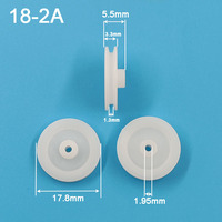 182A Pulley Diameter 18mm 2mm Tight Hole 18-2A Belt Wheel Plastic Pulleys Toy DIY Model Accessories