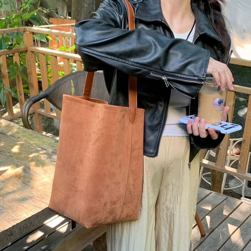 MEDIOW Vintage Bucket Bags For Women Luxury Designer Handbags And Purse 2023 New In Faux Suede Large Capacity With Inner Pocket