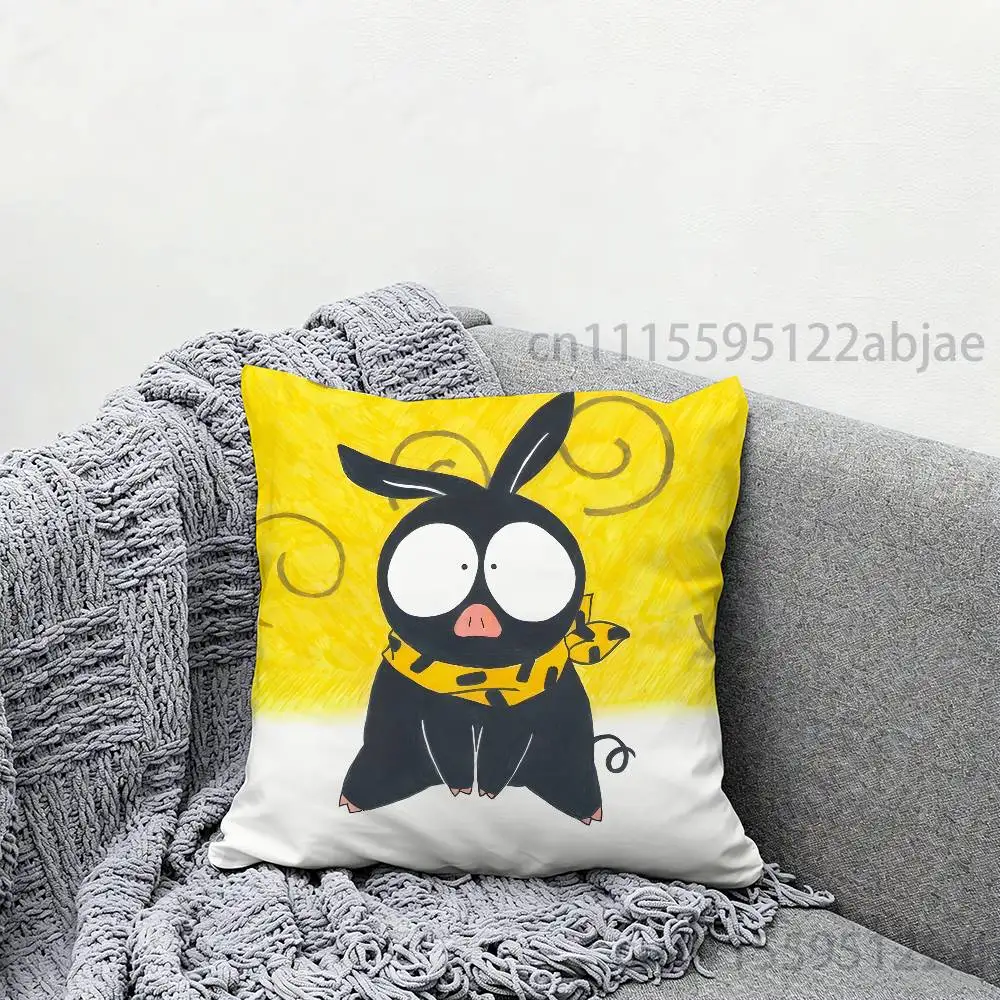 P chan Throw Pillow Case 40x40cm Decoration DIY Square Chair Pillowcase Pad Cover 6