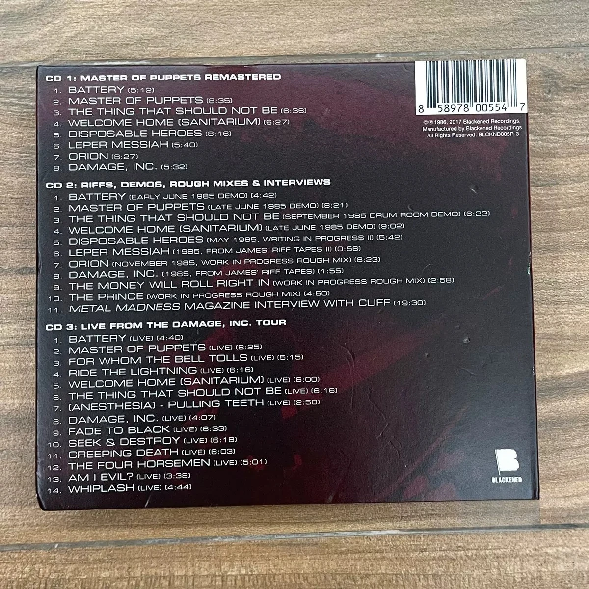 3CD Expanded Thrash Metal Album Remastered Demos Rough Mixes 1986 Live Concert Collection