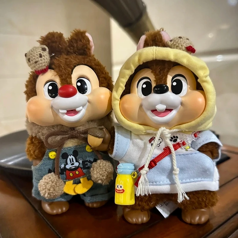 Genuine Mickey Family Cute Together Keychain Series Blind Box Cute Plush Vinyl Doll Pendant Ornament Model Children Toy Gift