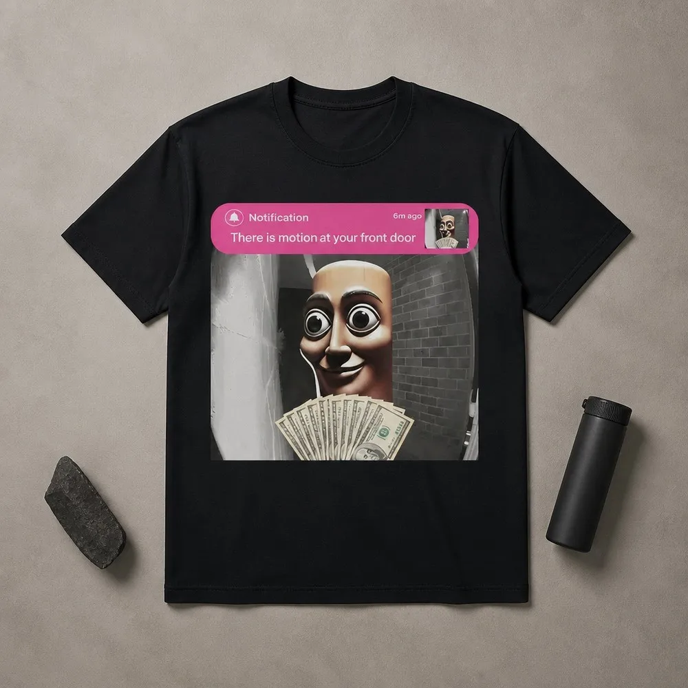 TungTungTung DoorbellMeme Funny Front Door Motion Tee - Short-sleeved T-shirt