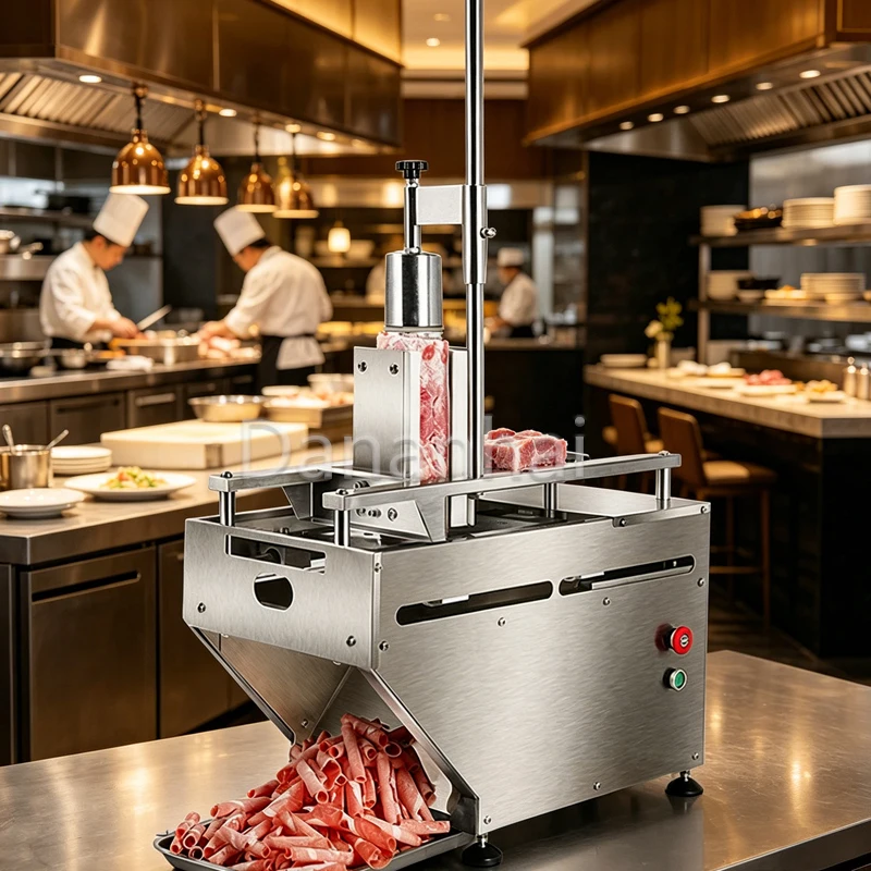 Multifunctional Commercial High Yield Frozen Lamb Slicer Meat Cutter Machine for Restaurant Kitchen