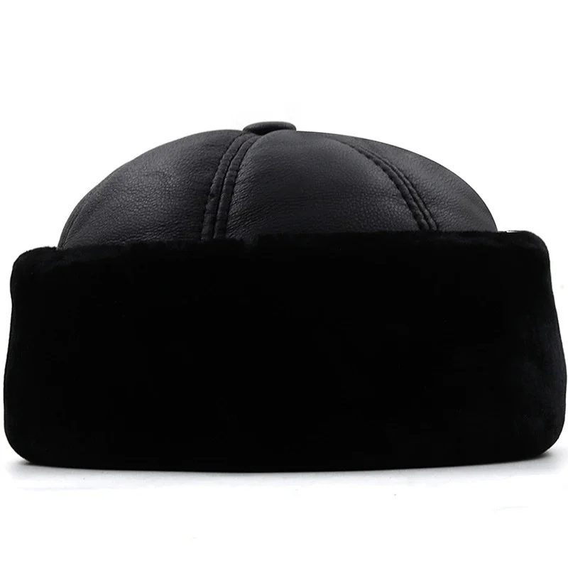 Men's Winter Flat-Top Hat: Snow-Proof, Retro, Senior-Friendly, Fleece-Lined, Thickened, Warm “Landlord” Hat for Men