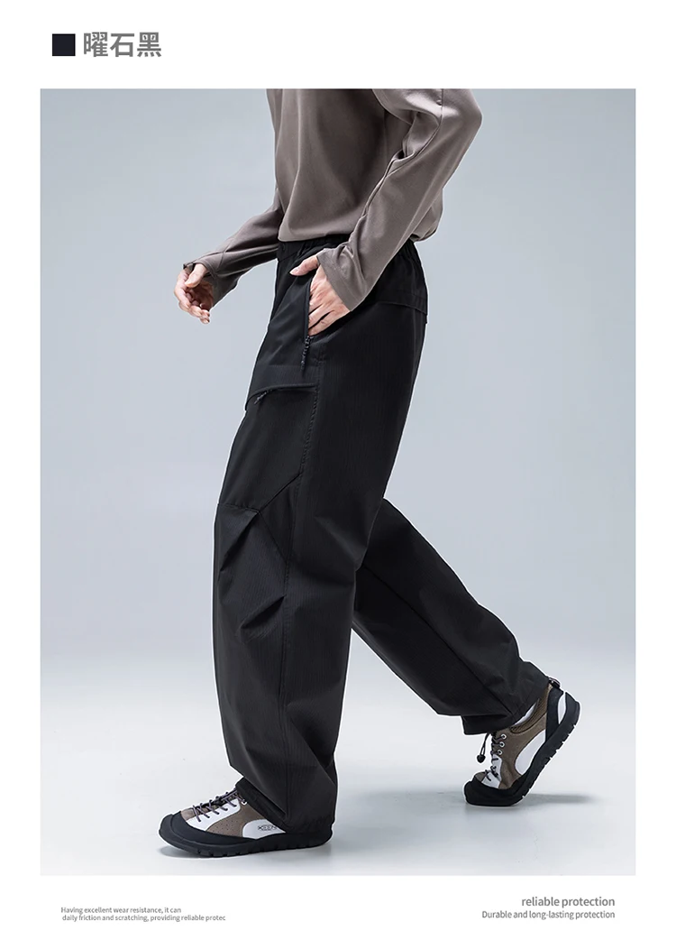 Outdoor Teflon Wasserdichte Cargohose - Unisex Amerikanischer Workwear-Stil Gerade Passform Wanderhose für den Herbst – Detail 8