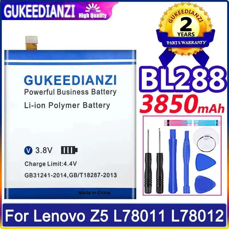 

BL288 3850Mah Mobile Phone Battery Fast Charging For Lenovo Z5 L78011 L78012 Durable