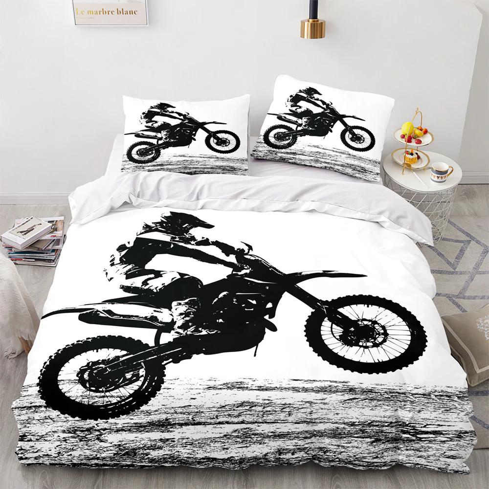 

Motorcycle Bedding Set Single Twin Full Queen King Size Wild Race Bed Set Aldult Kid Bedroom Duvetcover Sets 3D Print Cool 035