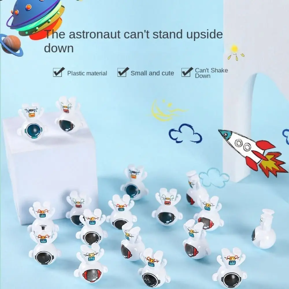 10pcs Spaceman Inverted Mini Tumbler Toy Swing Astronaut Spaceman Astronaut Tabletop Bauble Relax Cartoon Christmas Gift