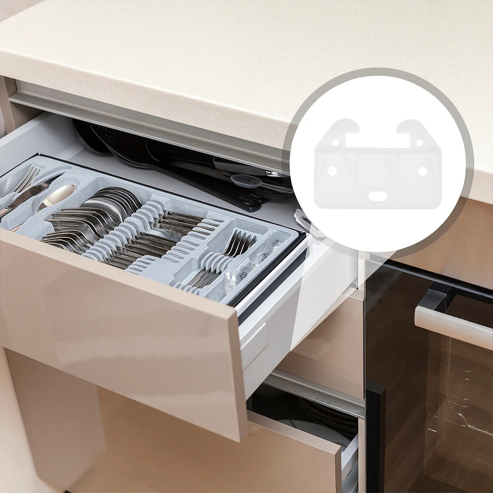 

24Pcs Drawer Guides Plastic Drawer Rail Supports Smooth Stable Operation for Dresser Cabinet Replacement Tracks