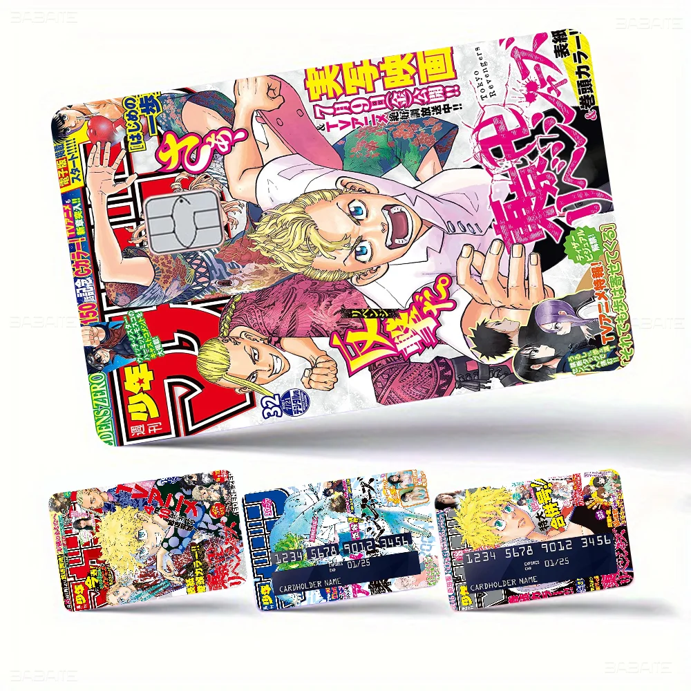 Japan Anime Tokyo Revengers Anime Cartoon Sticker Film Skin For Credit Card Debit Bank Bus Card