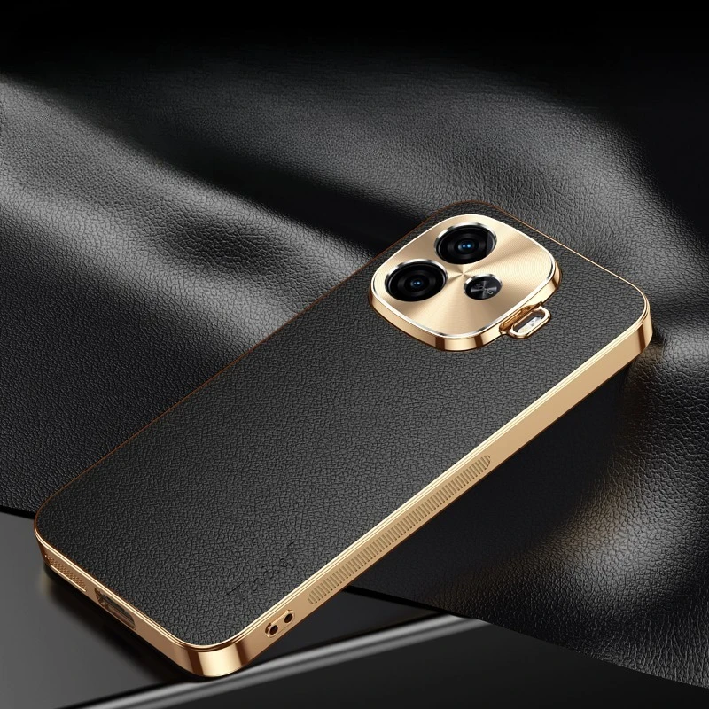 غطاء مقاوم للصدمات مطلي بالجلد لهاتف IQOO 13 12 12Pro حافظة بنمط Lichee لهاتف IQOO Z9 Turbo NEO 10 9 8 Pro 7 SE