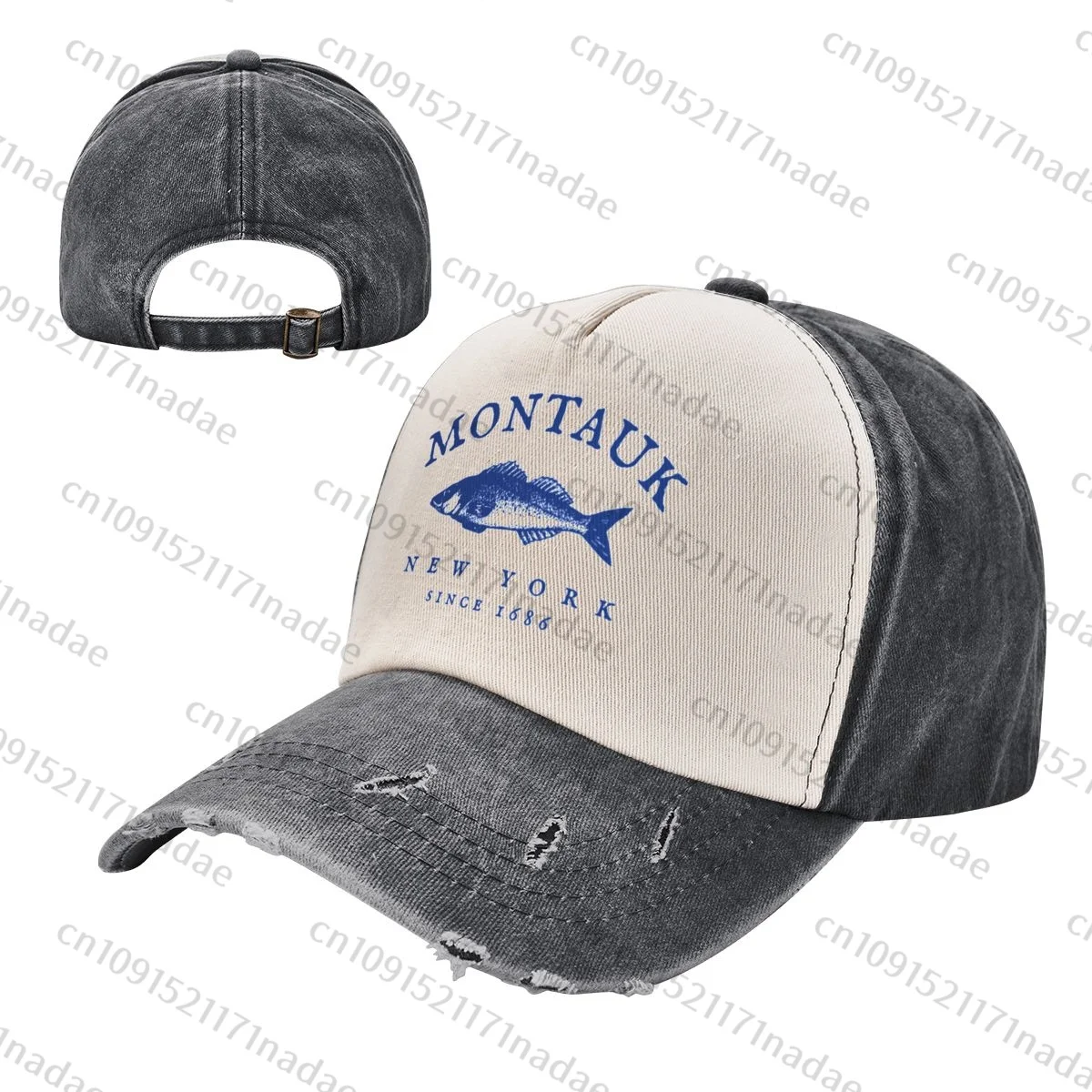 Montauk New York Fishing 1686 Cowboy Hat Women Men Outdoor Baseball Cap Sport Adjustable Golf Hats