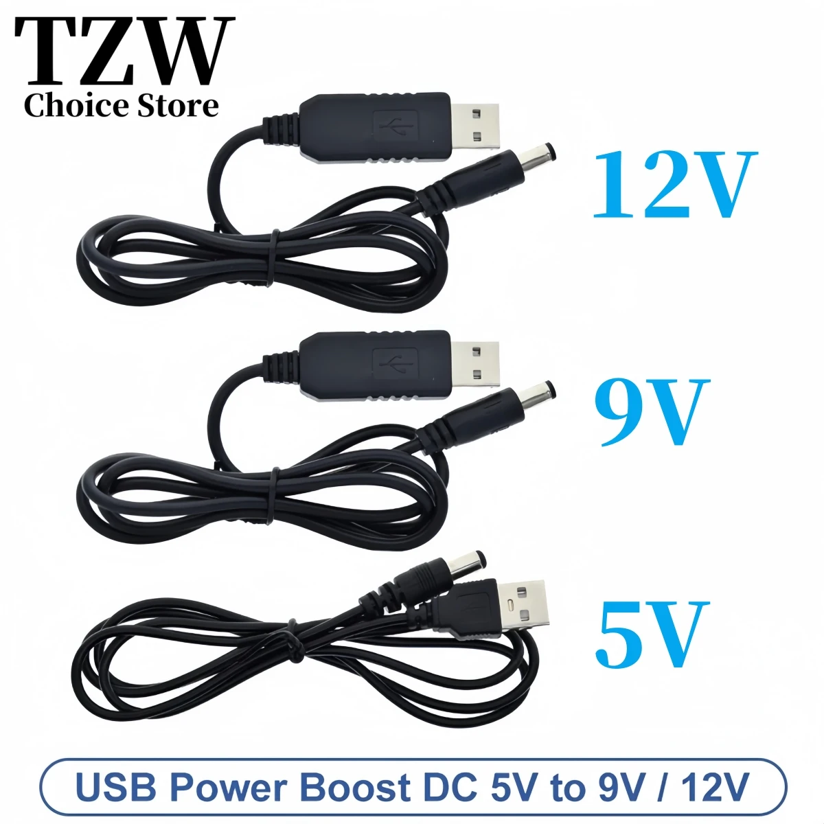 TZW Usb Power Boost Line Dc 5v To Dc 9v / 12v Step Up Module Usb Converter Adapter Cable 2.1x5.5mm Plug