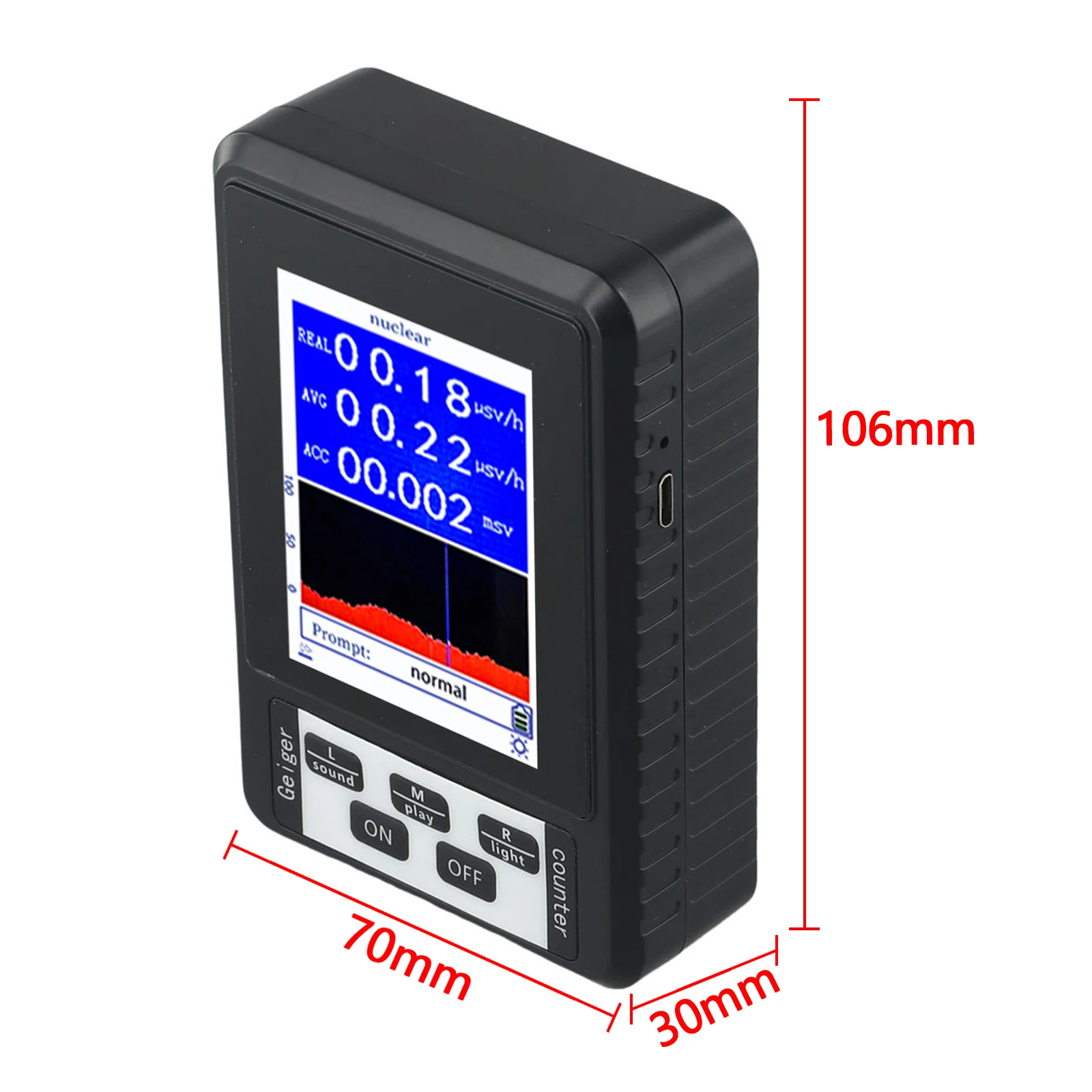 

Radiation Tester Geiger Counter with Automatic Dose Calculation and Long Lasting Battery Life for Safety Monitoring