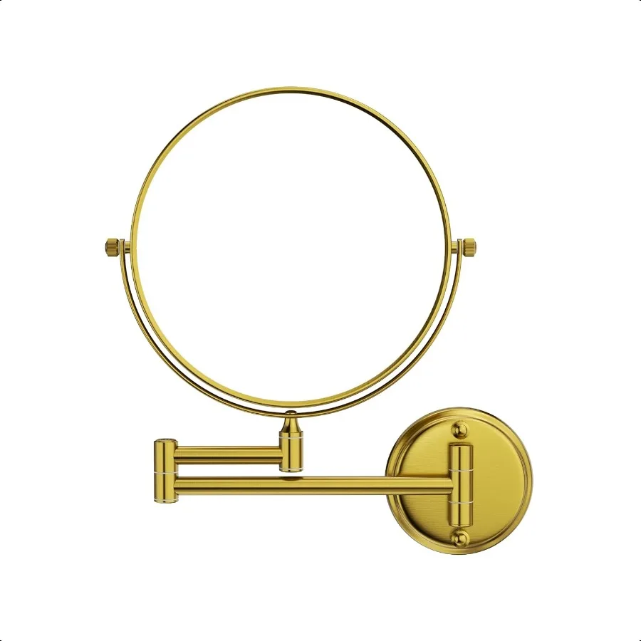 

8 Wall Mounted Makeup Mirror with 10X MagnificationTwoSided Swivel Bathroom Mirror Brushed Gold Finish M1306GJ 8 10X
