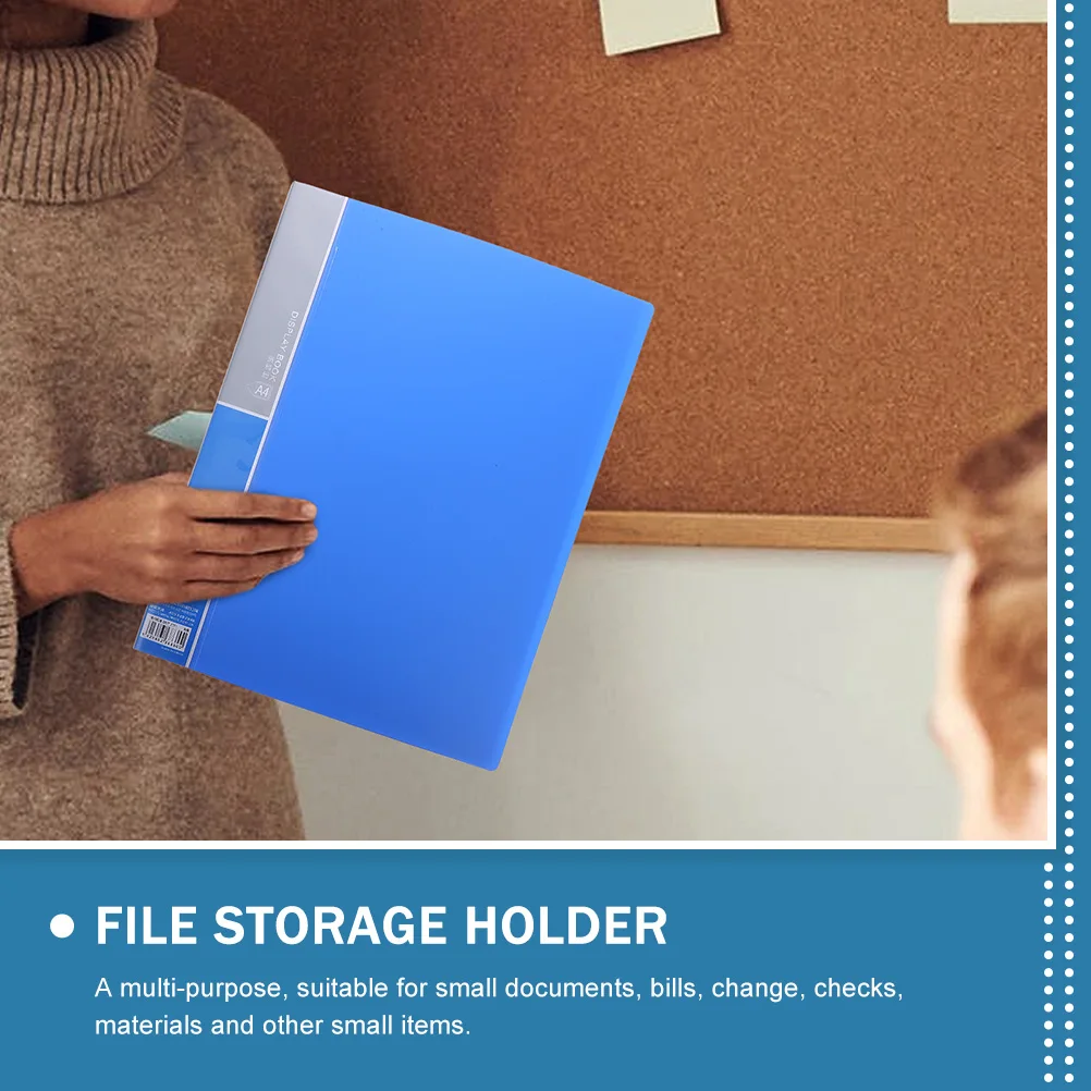 

Plastic File Folder Organizer A4 Document Holder Lightweight Portable Storage Portfolio Folder Bag for Students