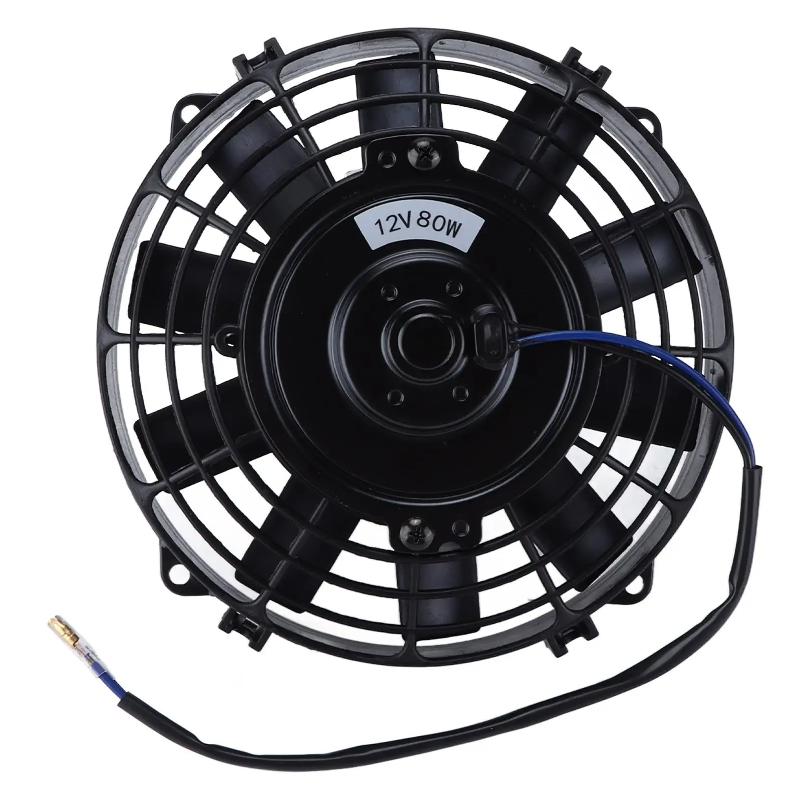 8in Electric Radiator Cooling Fan 12V 80W Straight Blade Pull Push Slim for ac System Intercooler