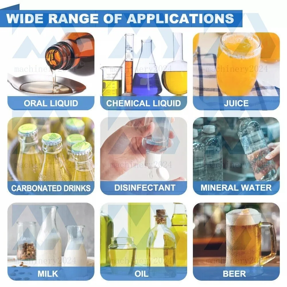 ماكينة تعبئة الزجاجات الكهربائية السائلة الأوتوماتيكية ذات 6 رؤوس