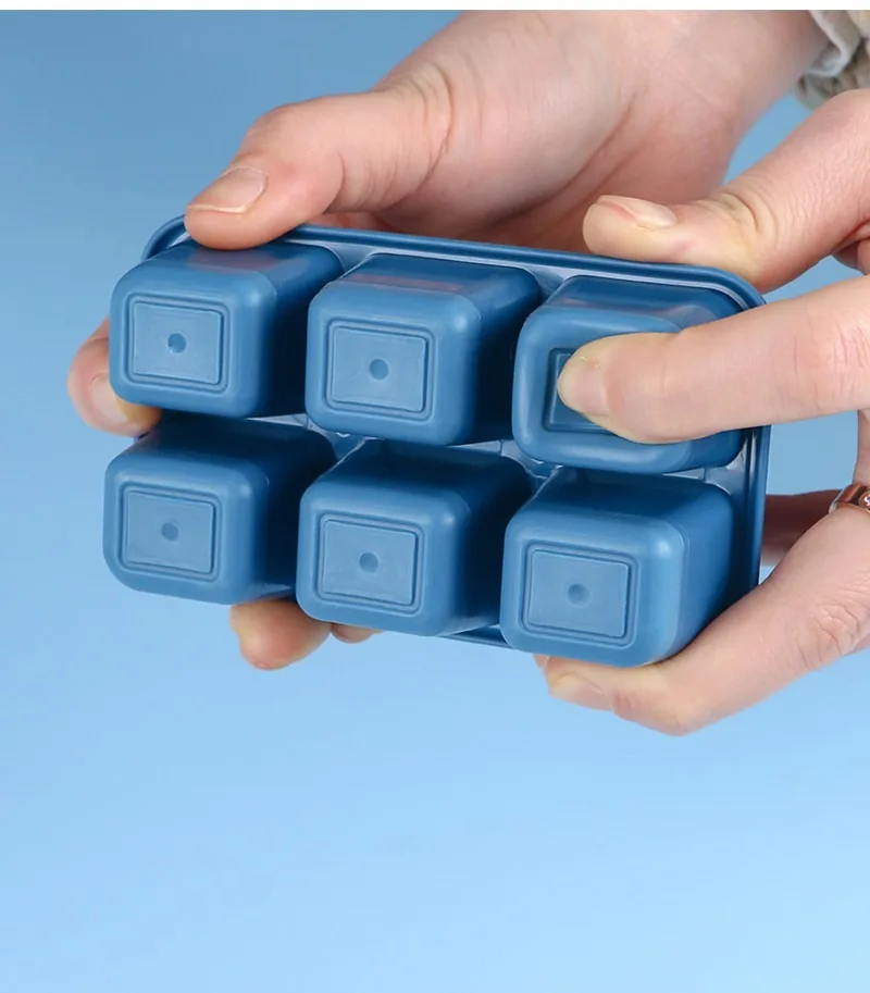 Moule à glace en silicone de qualité alimentaire, machine à glace douce et dure, glaces nocturnes, clics de bricolage, cube de rangement pour réfrigérateur de cuisine