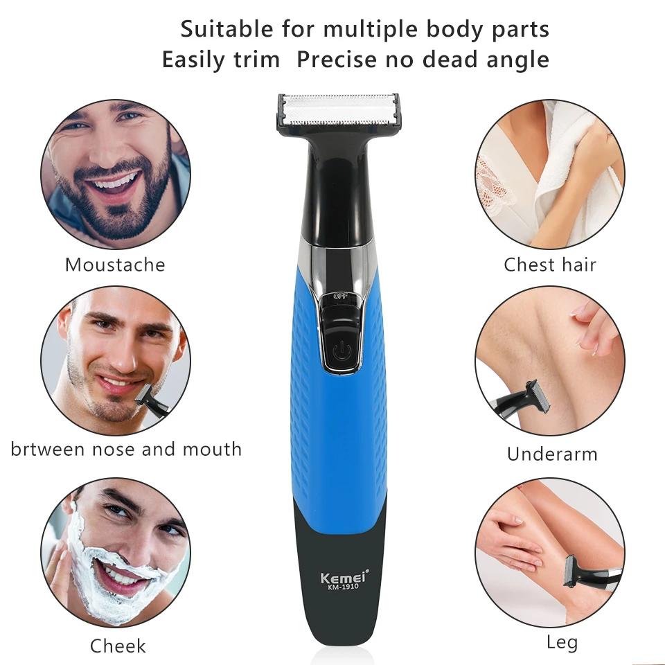 Men\'s Electric Groin Hair Trimmer Pubic Hair Trimmer Body Grooming Clipper for Men Bikini Epilator Rechargeable Shaver Razor