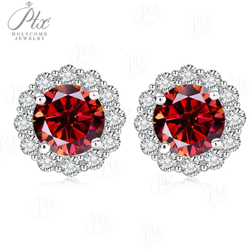 

Moissanite 925 Silver 12 Colors Diamond 2 in 1 Stud Earrings Multi Color 1ct Screw Back Women New Fine Jewelry Wedding New Jewel