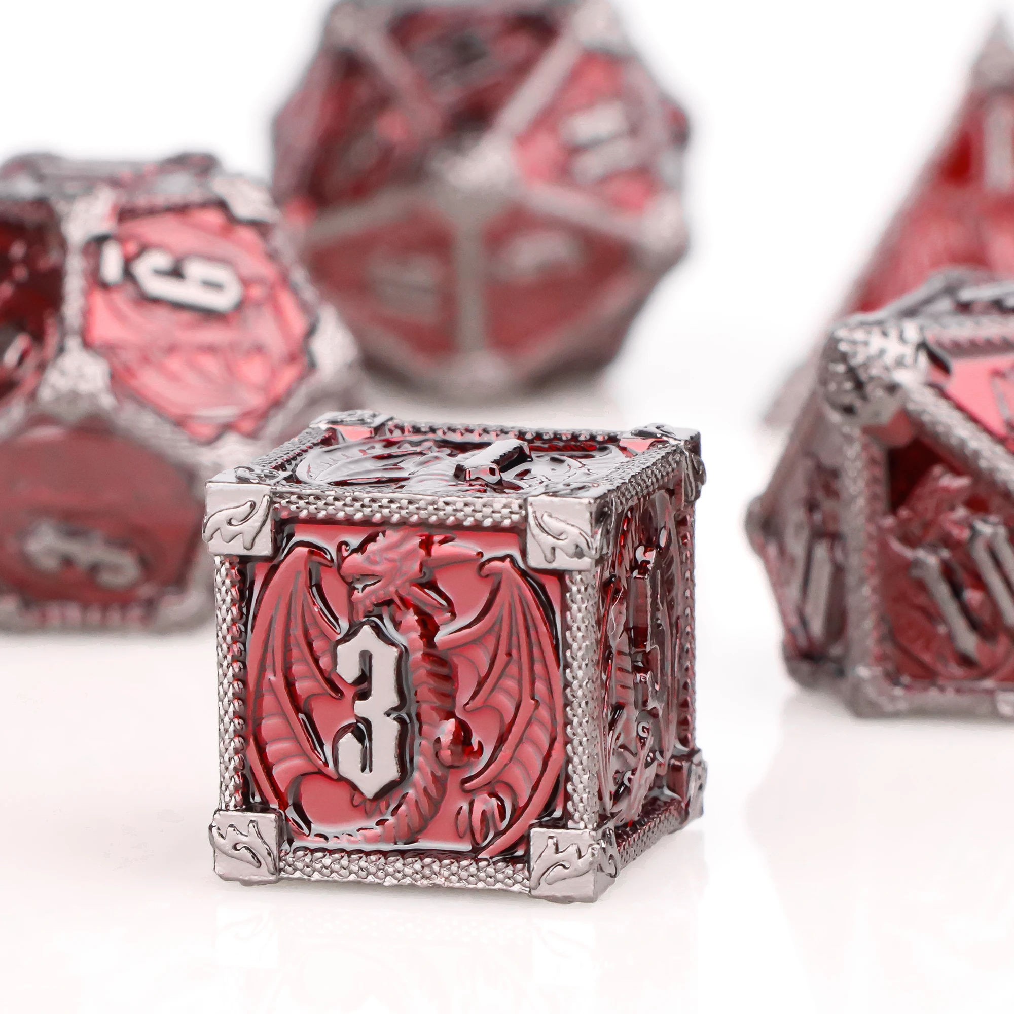 

Metal Dice Set Black Dragon D&D Dice RPG D and D Dice For Dungeons and Dragons, Role Playing Game Polyhedral Dice