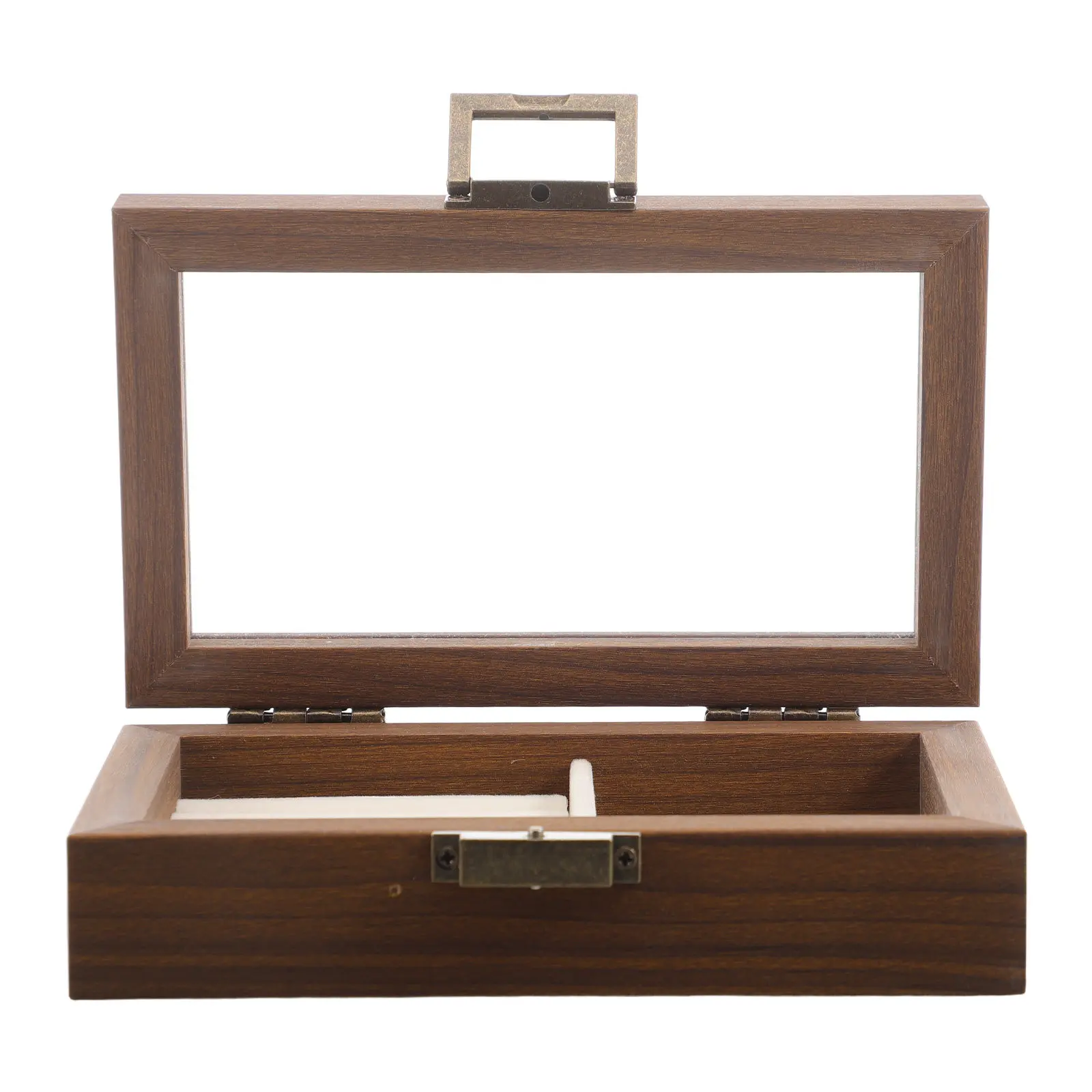 Wood Oboe Reed Case 4 Slots Solid Wood Compact Reed Storage Box Vintage Metal Latch for Travel Performance Oboe Accessory