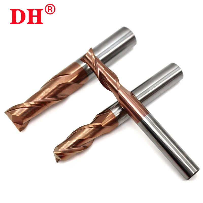 HRC55 2Flute Milling Cutter Alloy Coating Tungsten Steel Tool Cnc Maching 2 Blade Endmills Top Kit Milling Cutter Machine Tools