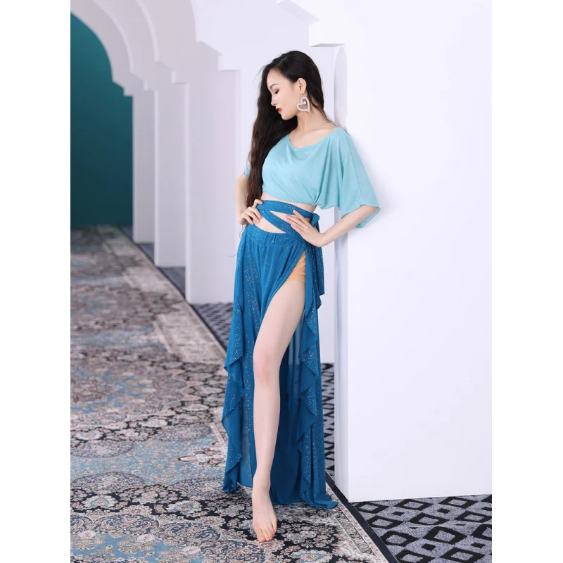Pantalones de práctica de danza del vientre para mujer, traje de actuación para principiantes, primavera y verano, 2025