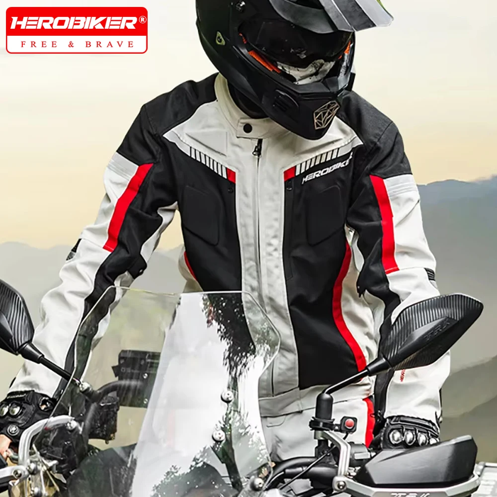 

Warm Motorcycle Jacket, Windproof Winter Motorcycle Protective Jacket Men Detachable Protective Gear Motorbike Jacket Motocross