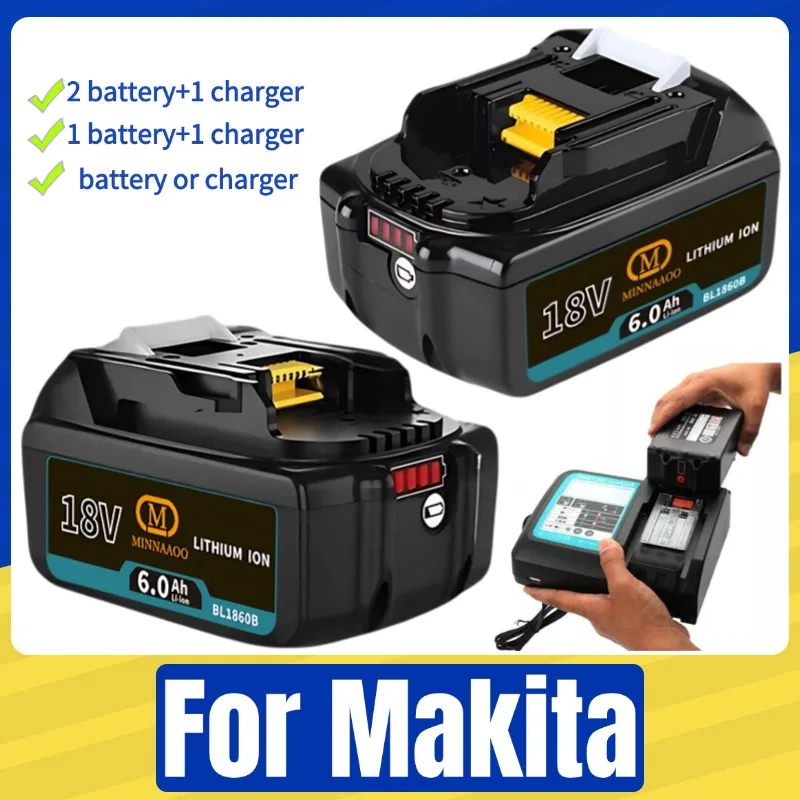 

100% NEW For Makita 18V Battery 5.0-6.0Ah Rechargeable for BL1830B BL1840B BL1850B Battery