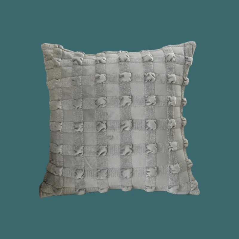 solid color simple bubble lattice pillow cushion living room sofa pillow pillow cover and abrasive core
