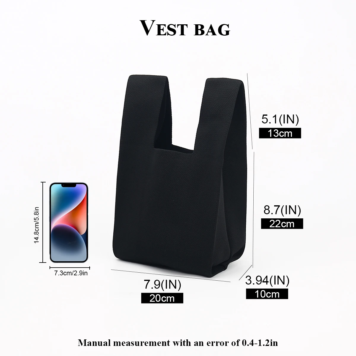 1 Piece of Solid Color Simple and Versatile Handbag, Made of Durable, Foldable, Breathable Knitted Fabric, Can Carry Your Phone, Water Bottle, Keys, and More with Ease, Large Capacity, Suitable for All Seasons, Unisex, Ideal Accessory for Daily Shopping, School Trips, and Outings